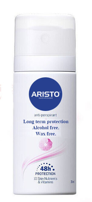 منتجات أريستو للعناية الشخصية خالية من الشمع خالية من الكحول بخاخ مضاد للتعرق 150 مل OEM